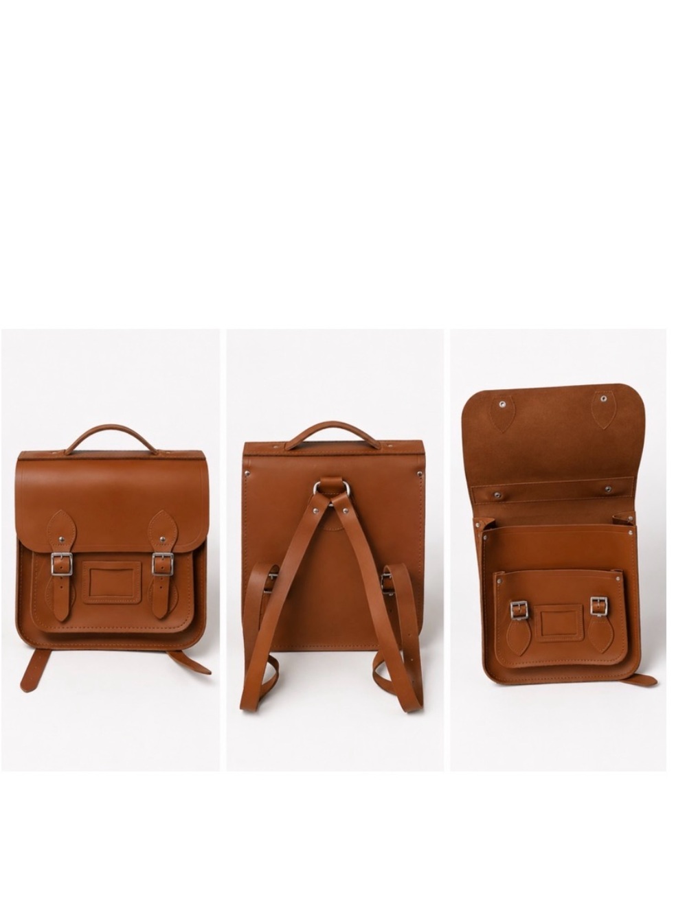 Classic Leather Backpack in Chestnut Brown
